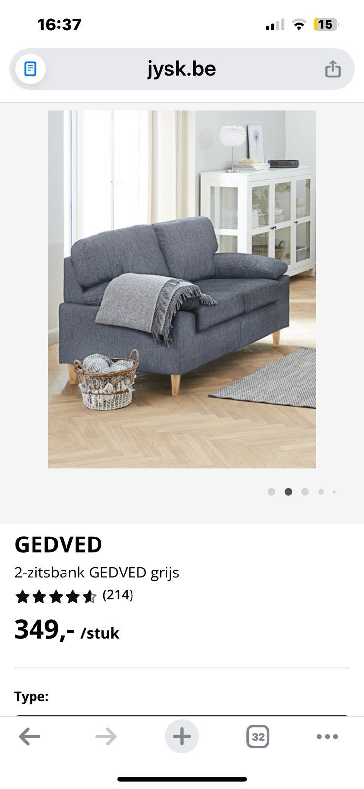 Zetel 2 zit, Huis en Inrichting, Ophalen, Zo goed als nieuw