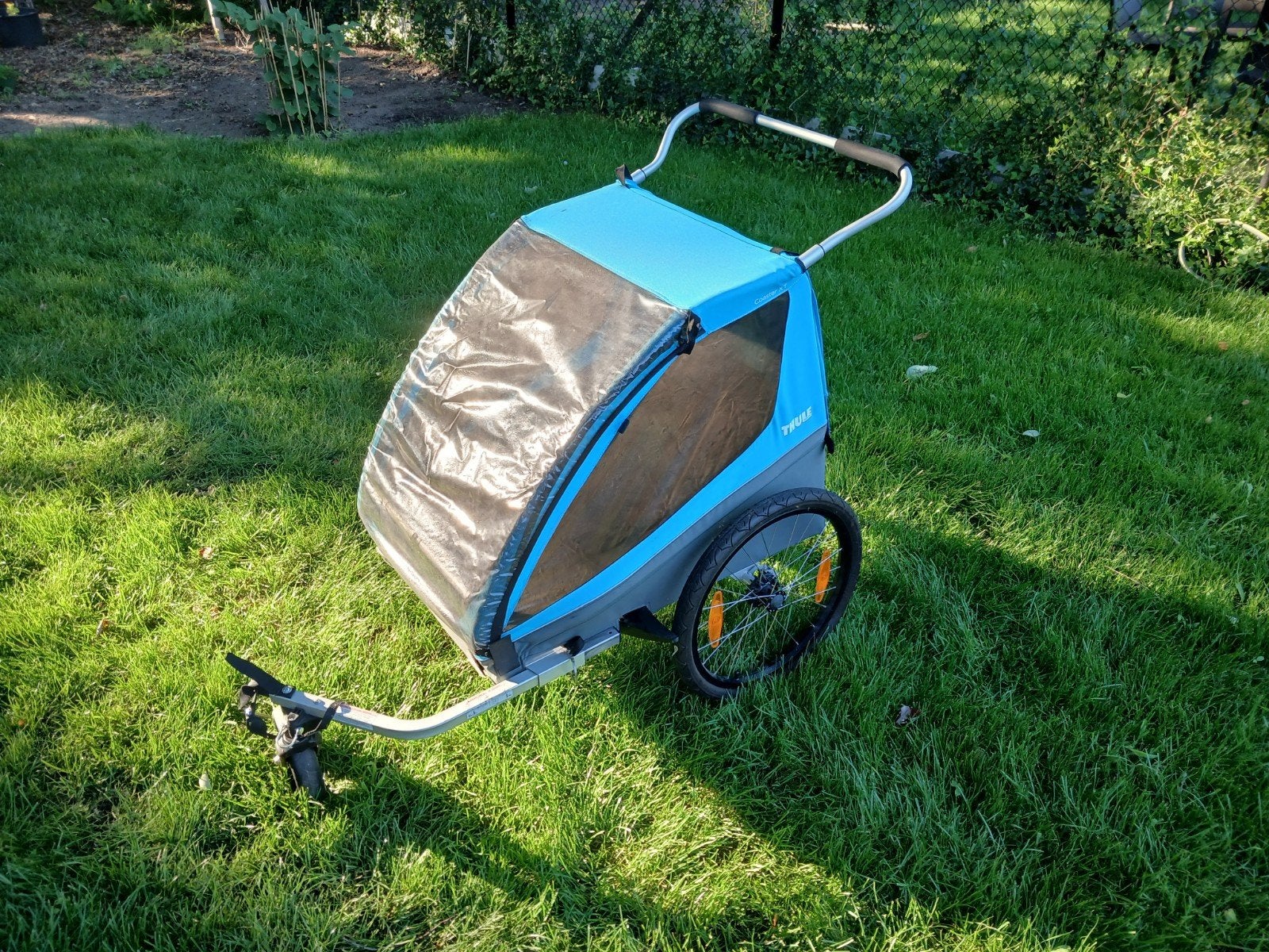 Fietskar Thule Coaster XT, fietskar en wandelwagen in 1, Fietsen en Brommers, Ophalen, Gebruikt, Opvouwbaar, Thule xt