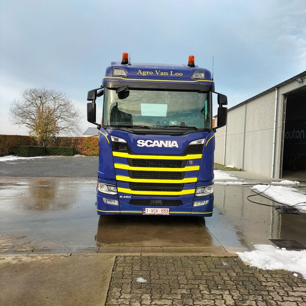 Trekker Scania R 450, Autos, Camions, Particulier, Scania, Diesel, Euro 6, 2 portes, Automatique, Bleu, Noir, Cuir, Propulsion arrière