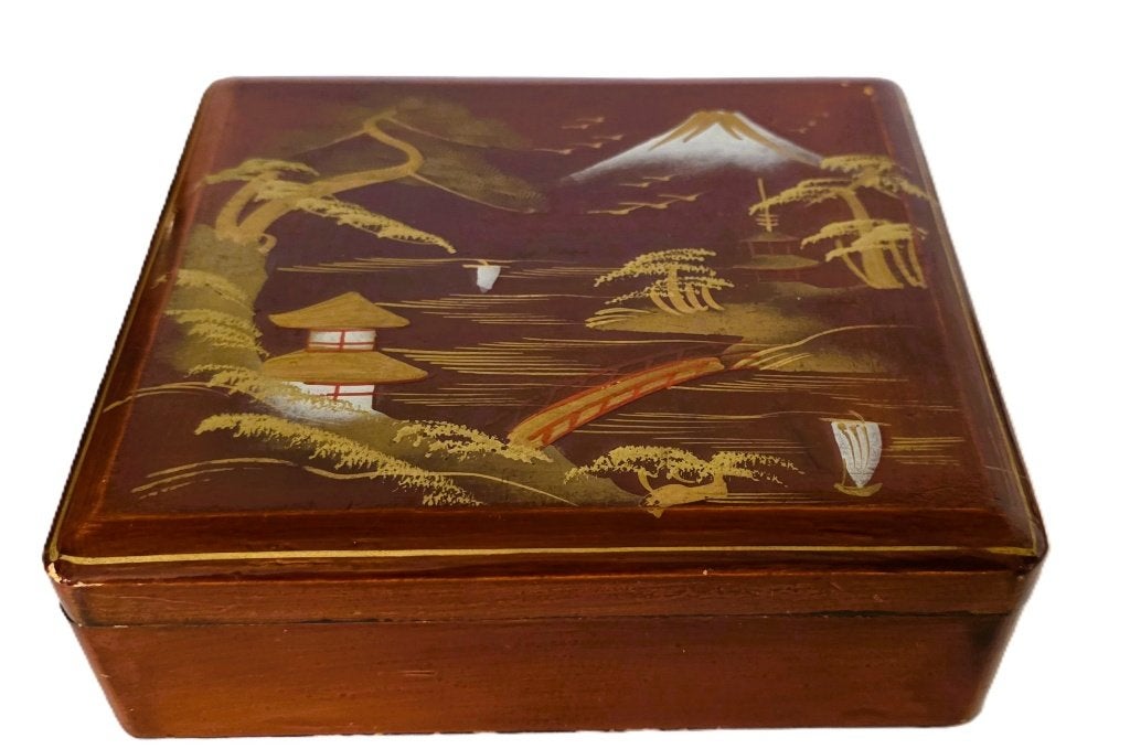 Boîte en laque japonaise., Antiquités & Art, Enlèvement ou Envoi