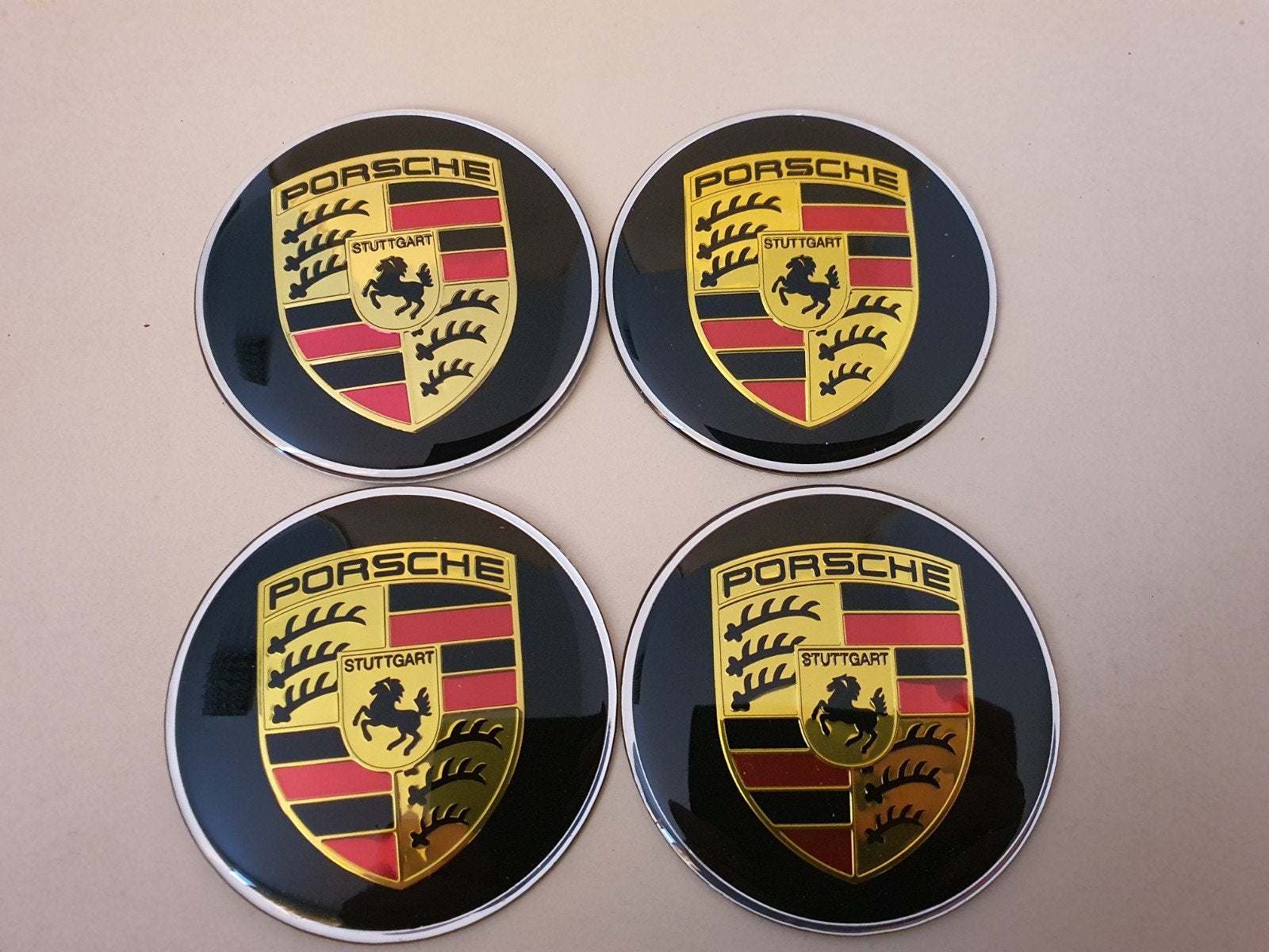 Porsche wieldoppen stickers diameter 65 mm, Ophalen of Verzenden