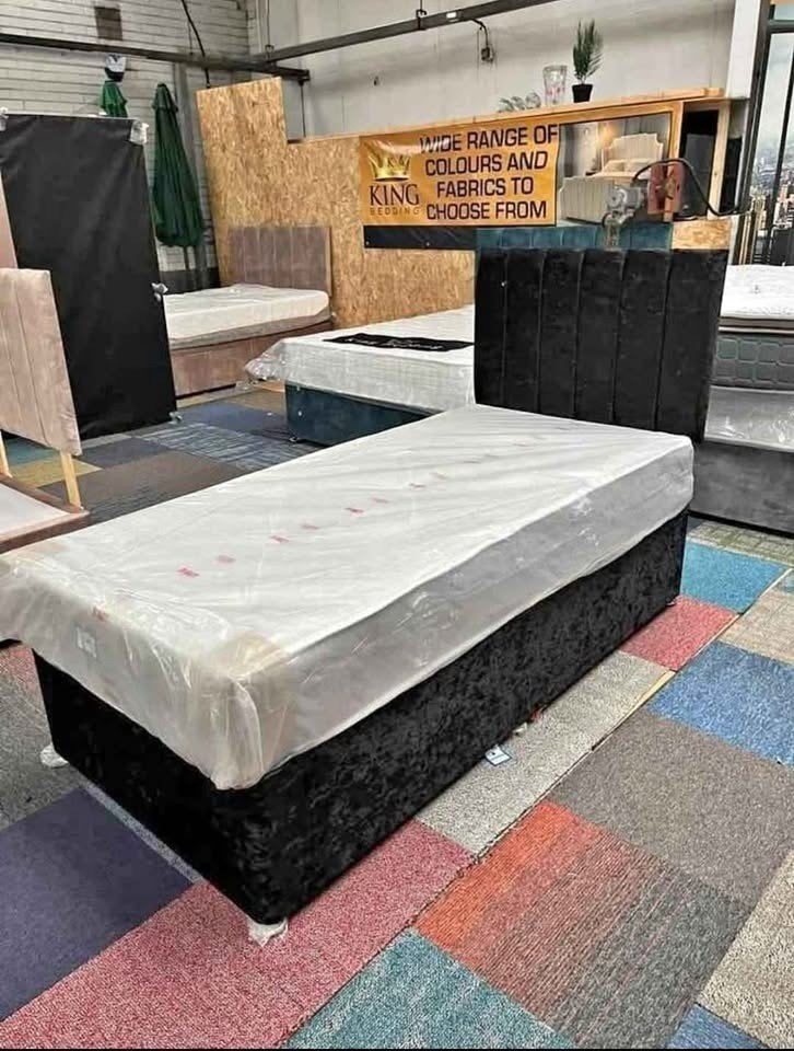 Ensemble lit et matelas - Toutes les couleurs disponibles, Maison & Meubles, Envoi, Neuf, Deux personnes, Crème