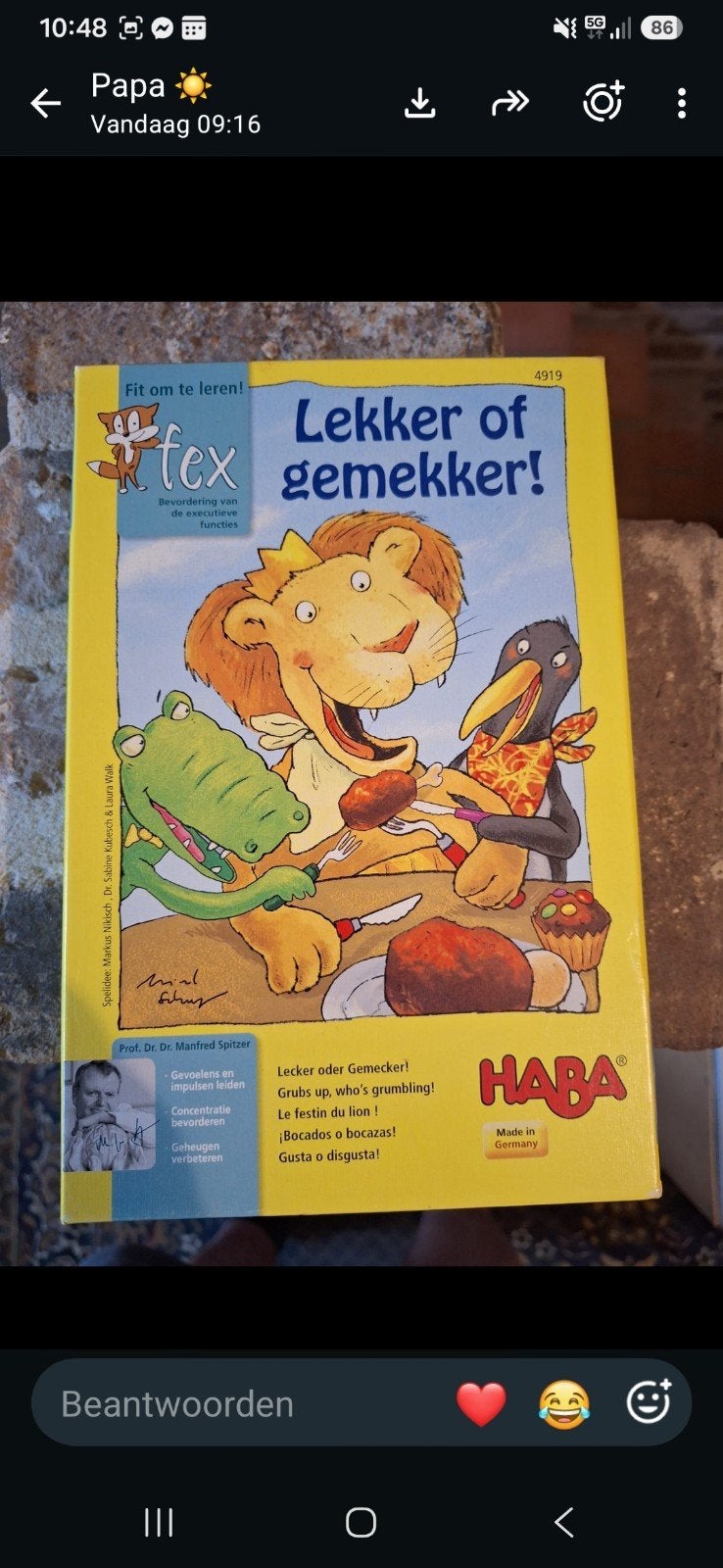 Haba spellen, Ophalen