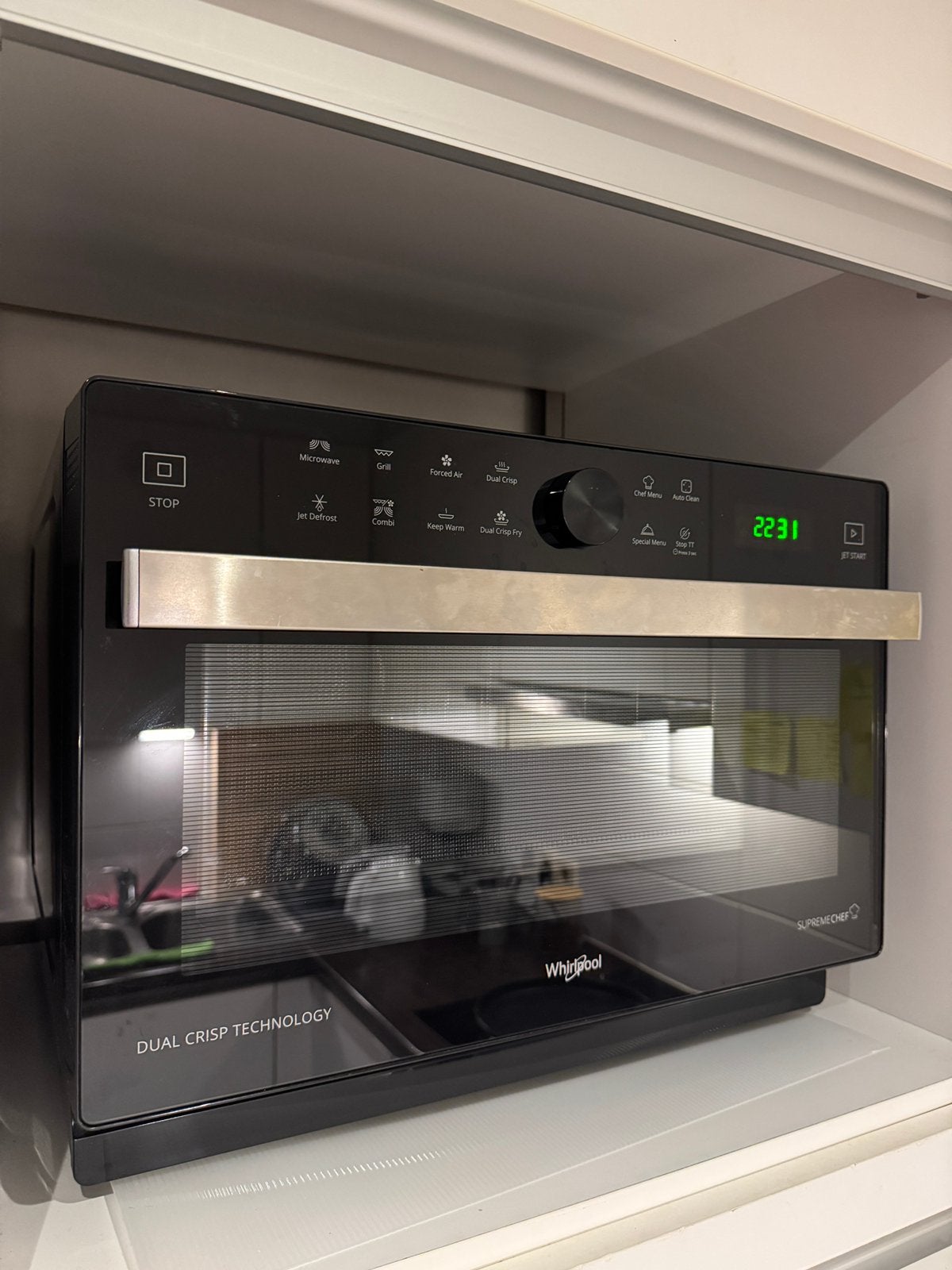WHIRLPOOL Combi microgolfoven (MWSC 833), Elektronische apparatuur, Ophalen, Zo goed als nieuw, Vrijstaand, Combi-microgolfoven