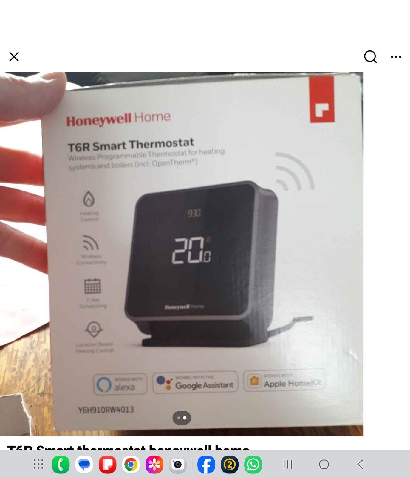 thermostat hanoywell wifi, Bricolage & Construction, Enlèvement ou Envoi, Thermostat intelligent, Comme neuf