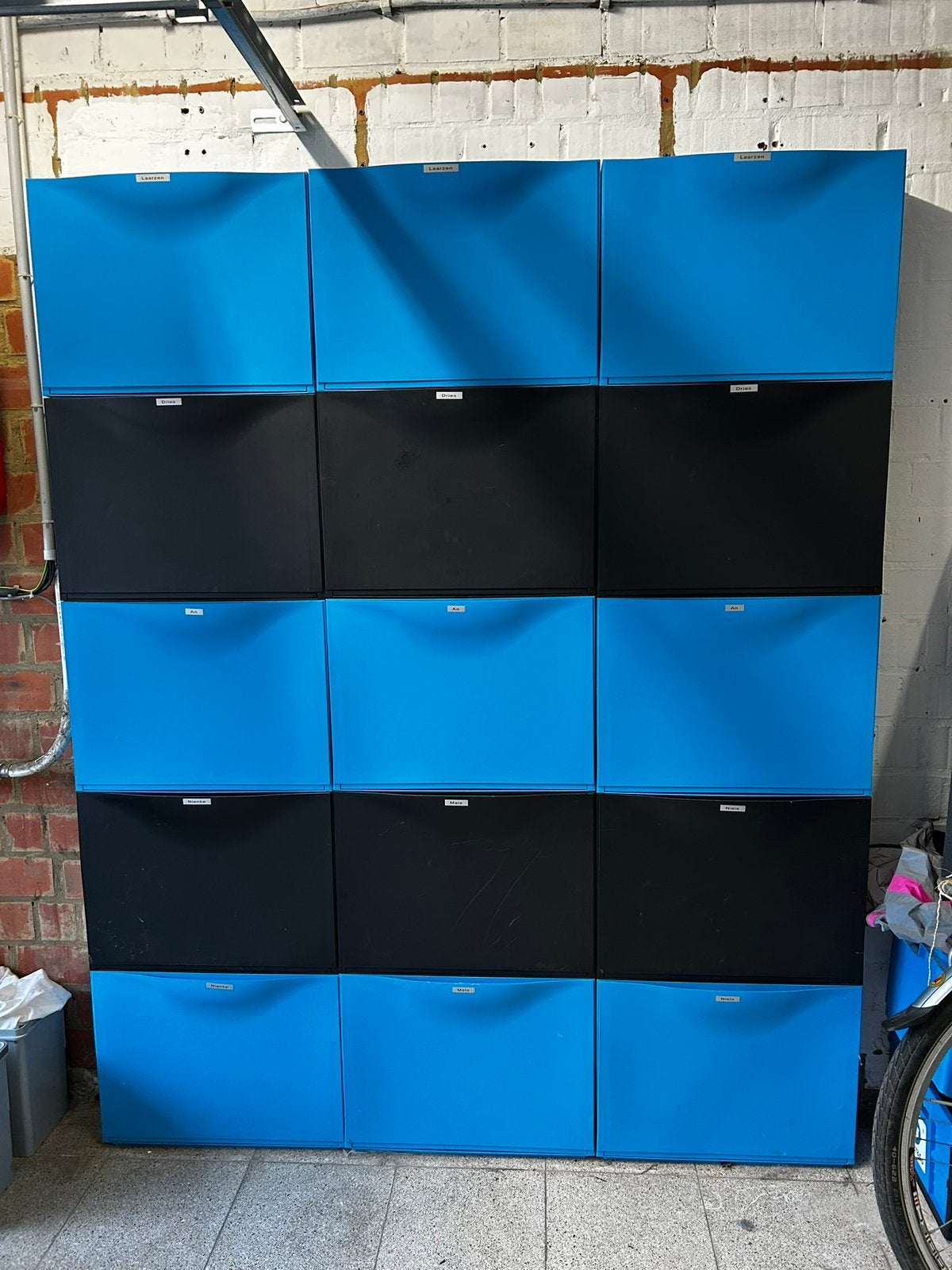 Modulaire schoenenkast blauw-zwart Ikea, Maison & Meubles, Enlèvement, Utilisé