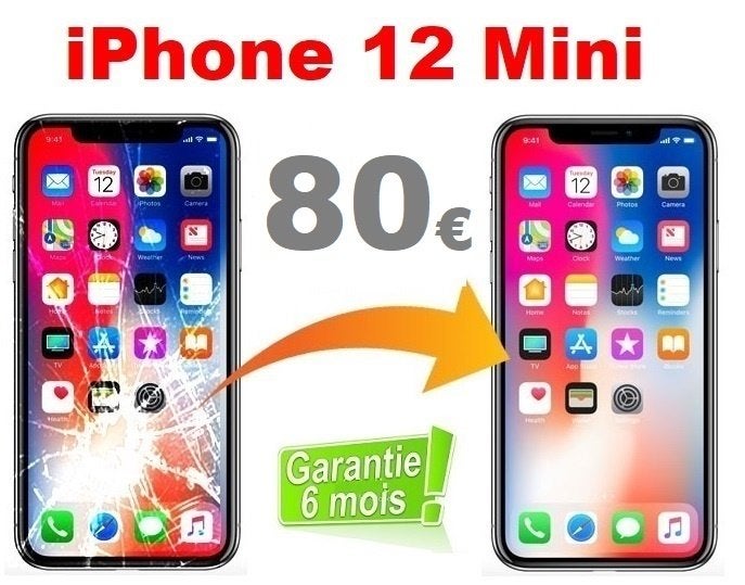 Remplacement / Réparation écran iPhone 12 Mini meilleur prix, Enlèvement, Apple