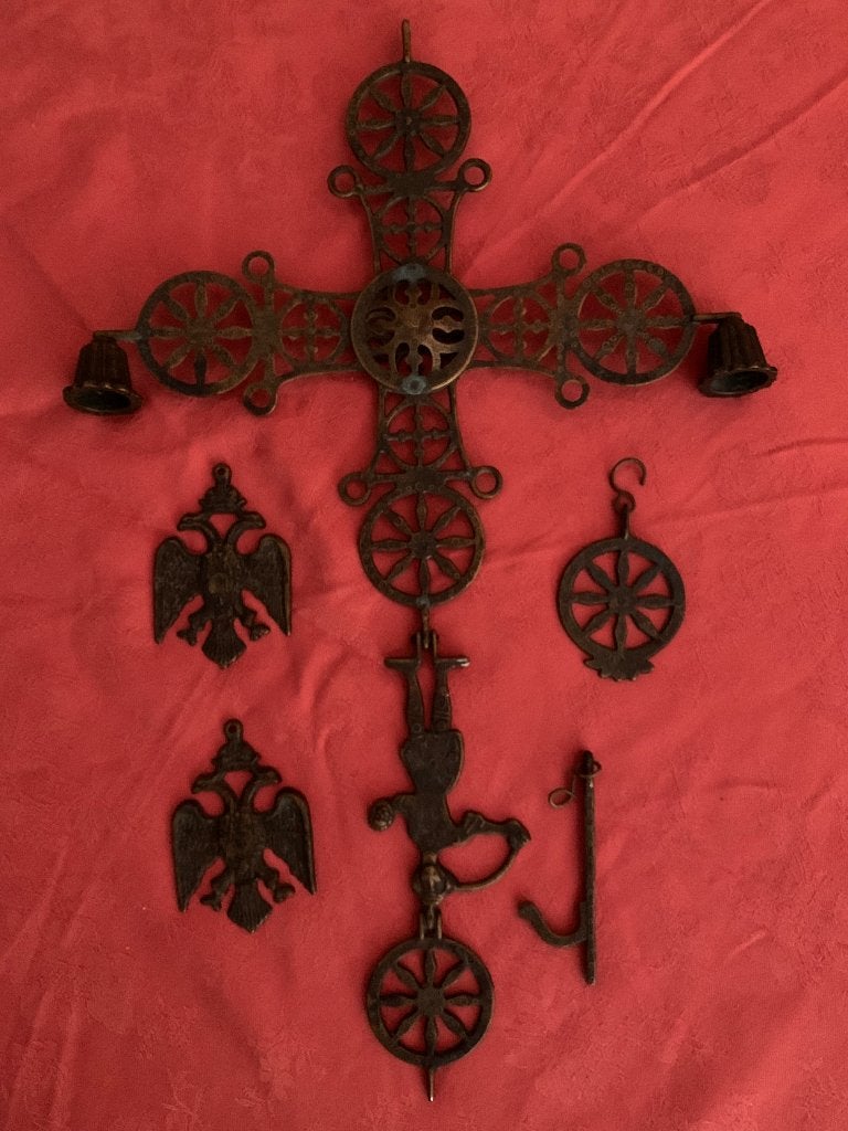 Antique metalen kruis, Antiek en Kunst, Ophalen