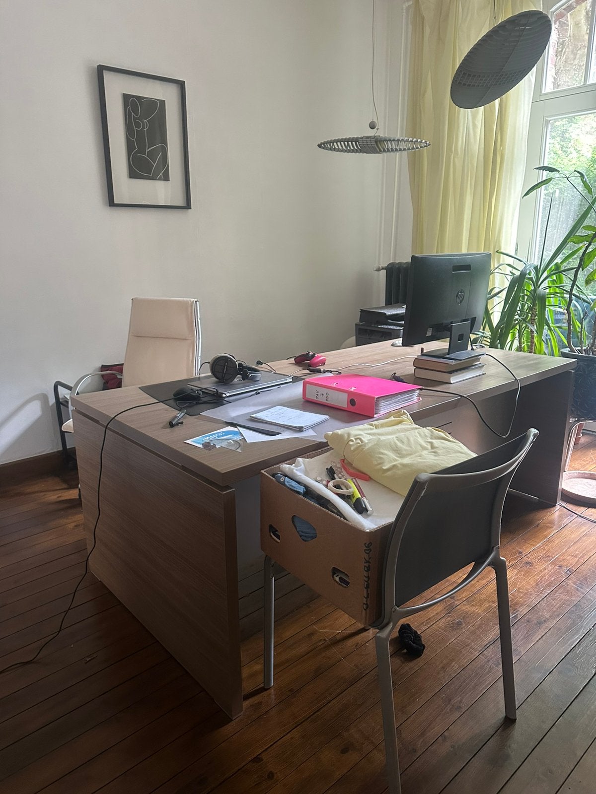 Bureau + mogelijkheid bijhorende kast, Ophalen, Hout