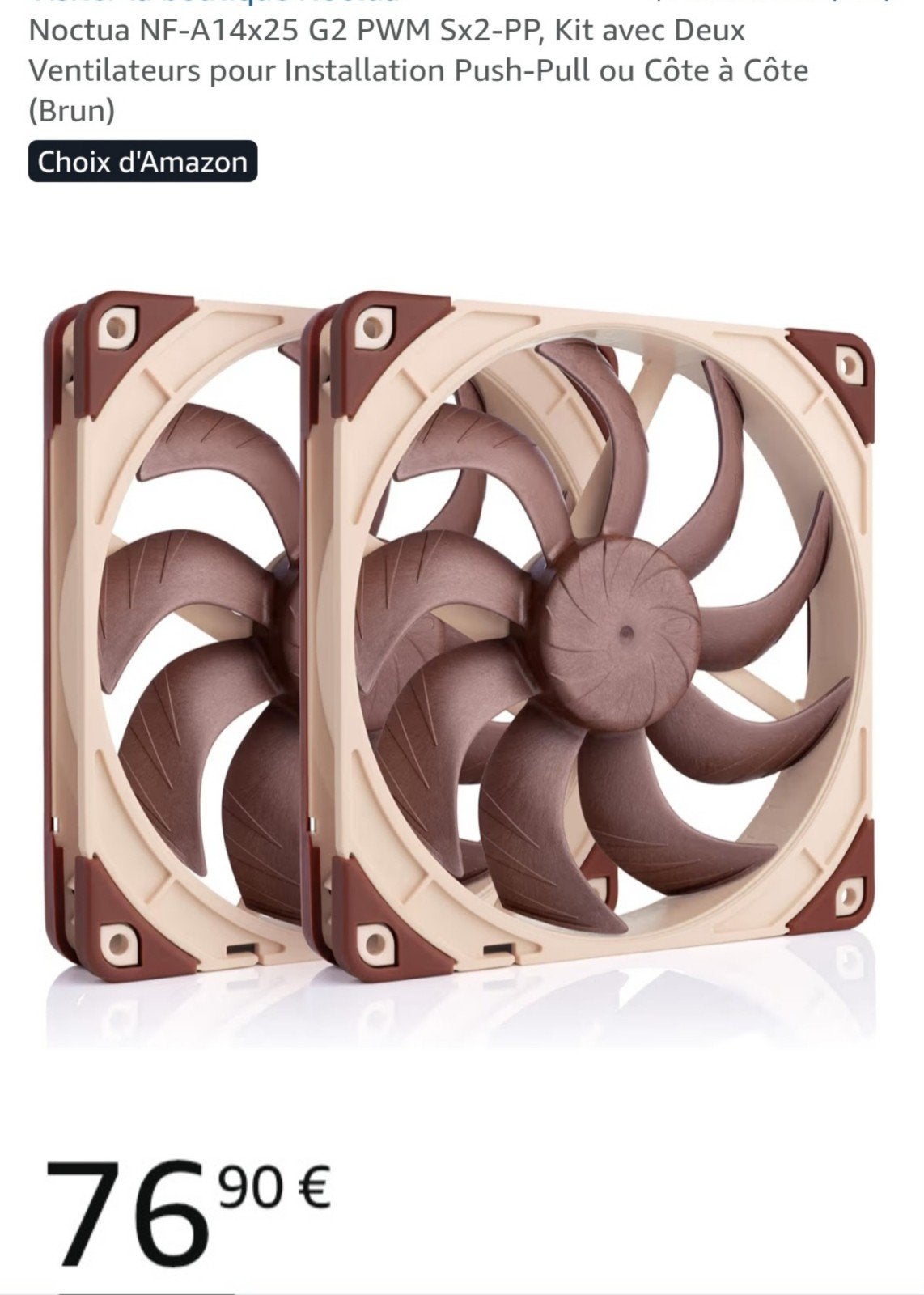 Echange mes 2x 140mm contre 2x 120mm Noctua G2, Ophalen, Zo goed als nieuw, Luchtkoeling