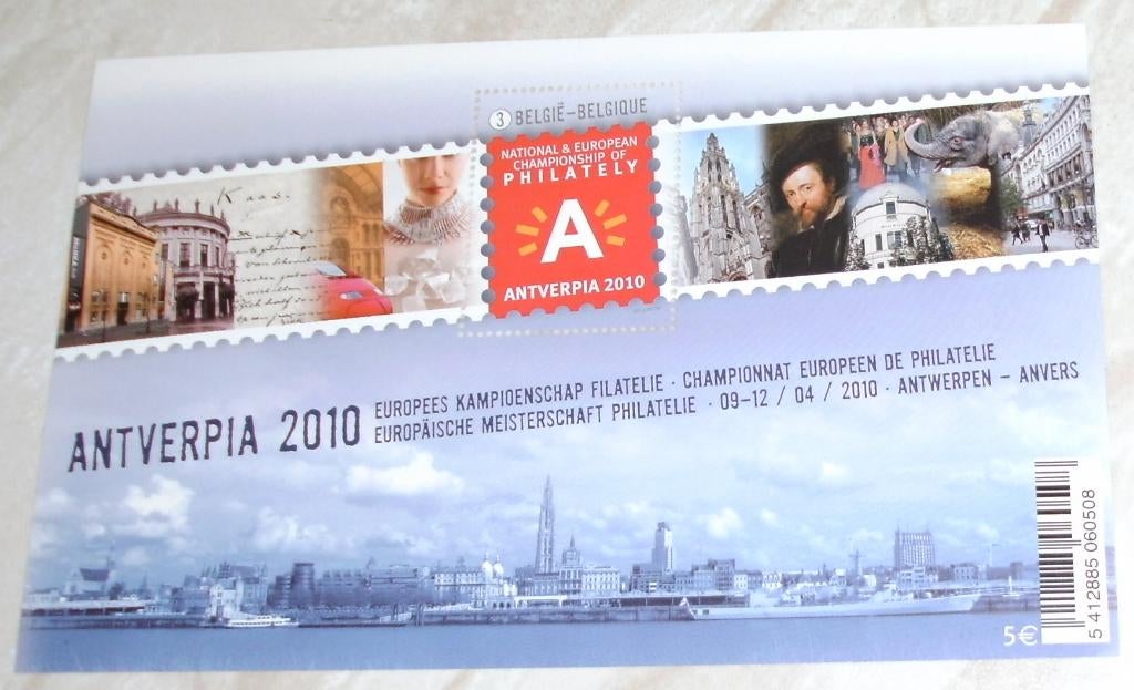 1 blok BL181 antverpia 2010  1 x nummer 3, Sans timbre, Enlèvement ou Envoi, Non oblitéré, Timbre-poste