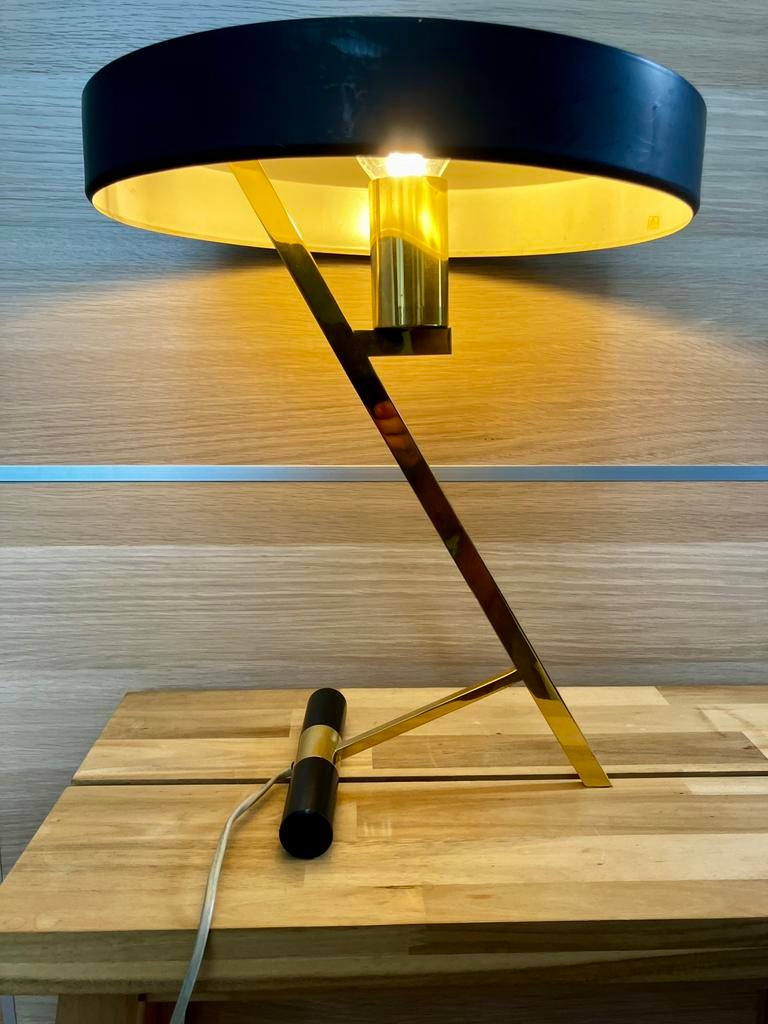 Louis Kalff Z-lamp, Huis en Inrichting, Lampen | Tafellampen, Ophalen, Gebruikt, Hout, Minder dan 50 cm