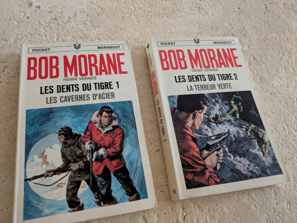 2 "Bob Morane" (Les dents du Tigre 1 et 2) pour 2,5€., Livres, Envoi, Utilisé, Henri Vernes.