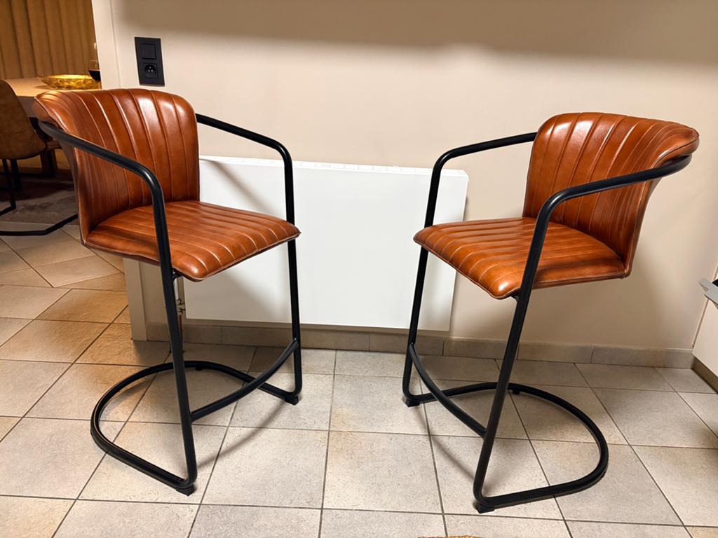 Chaise haute cognac, Maison & Meubles, Neuf, Enlèvement ou Envoi, Autres couleurs, Deux