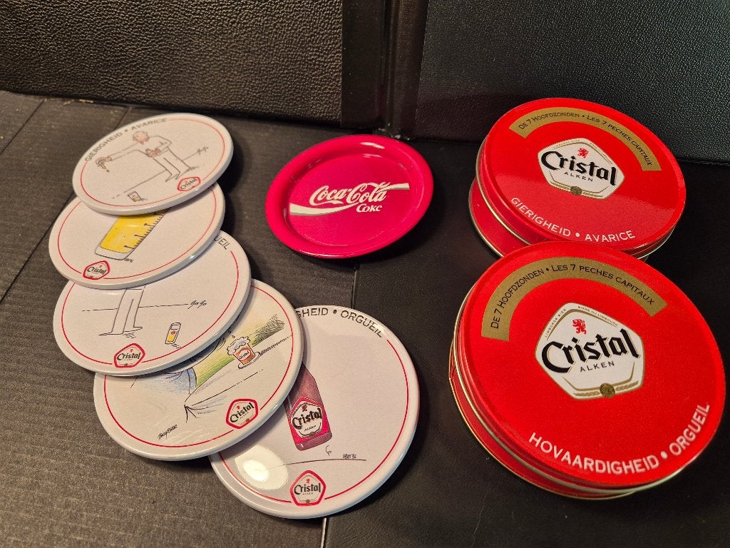 Cristal CocaCola Onderleggers, Ophalen of Verzenden