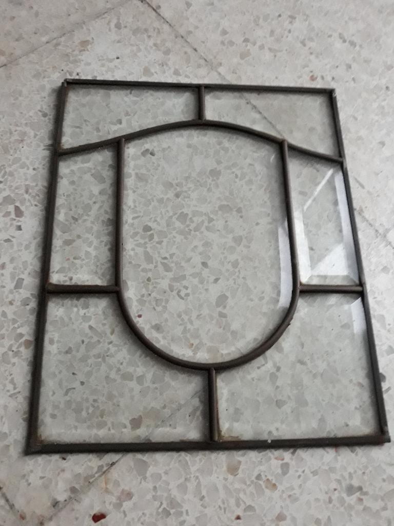 loodglas raampje met geslepen glas, Ophalen of Verzenden