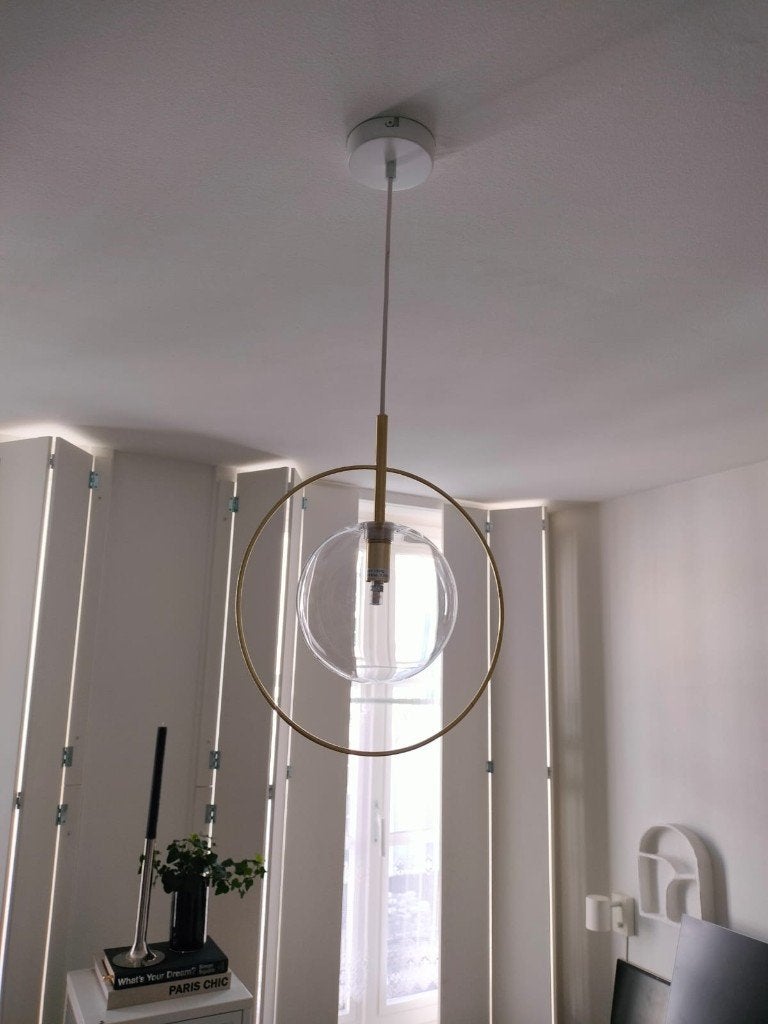 Hanglamp, Ophalen, Zo goed als nieuw, Glas, G9