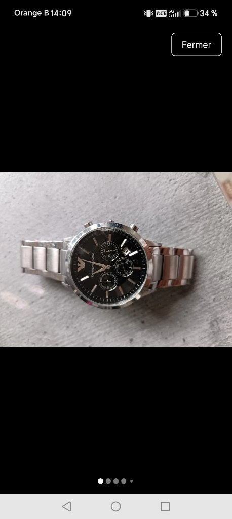 Montre Armani pour piece détachée ou'a réparer, Montre-bracelet, Autres marques, Enlèvement ou Envoi, Utilisé