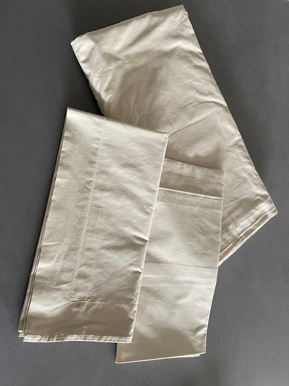 Beige dekbedovertrek plus 2 kussenslopen merk Ralph Lauren, Gebruikt, Beige, Dekbedovertrek, Katoen
