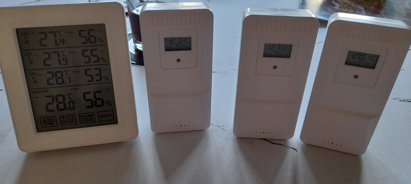 Weerstation met 3 extra meters cq zenders, Audio, Tv en Foto, Buizenversterker, Ophalen of Verzenden
