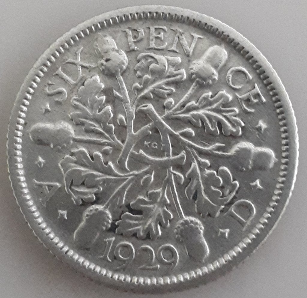 GROOT-BRITANNIË: SIXPENCE 1929 KM 832 XF, Postzegels en Munten, Ophalen of Verzenden, Overige landen, Losse munt, Zilver