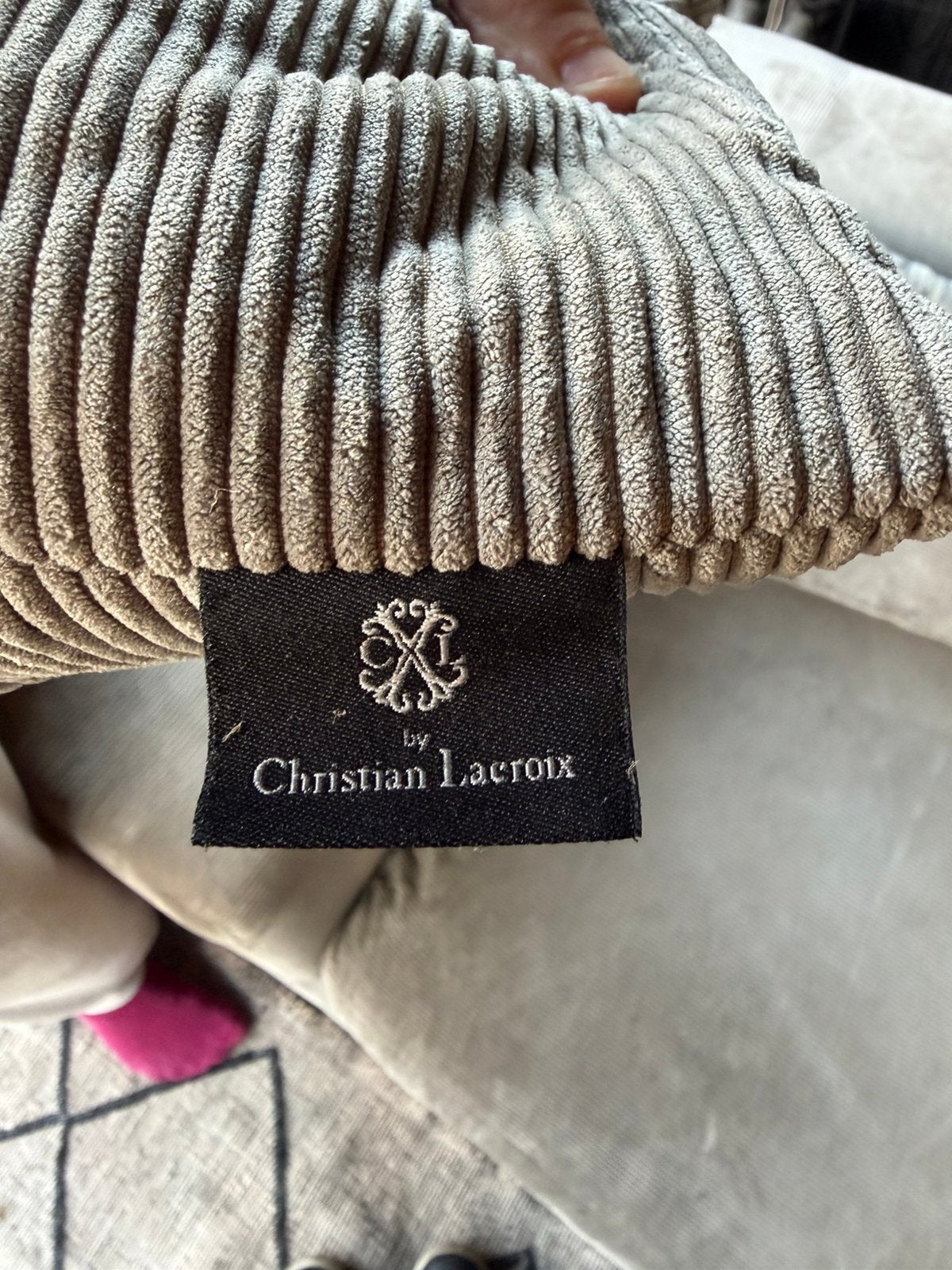 Licht grijze ribfluwele sofa, Animaux & Accessoires, Enlèvement, Utilisé, Poussière