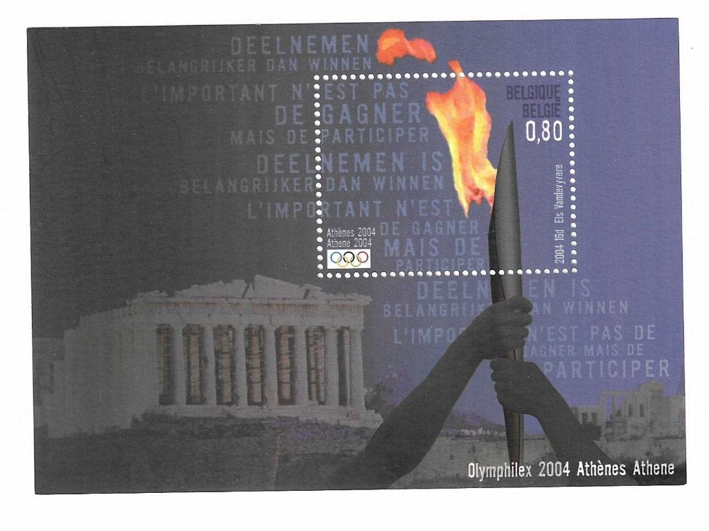 Jeux olympiques sportifs OPC BL114 en Belgique en 2004 **, Neuf, Enlèvement ou Envoi, Non oblitéré, Jeux olympiques