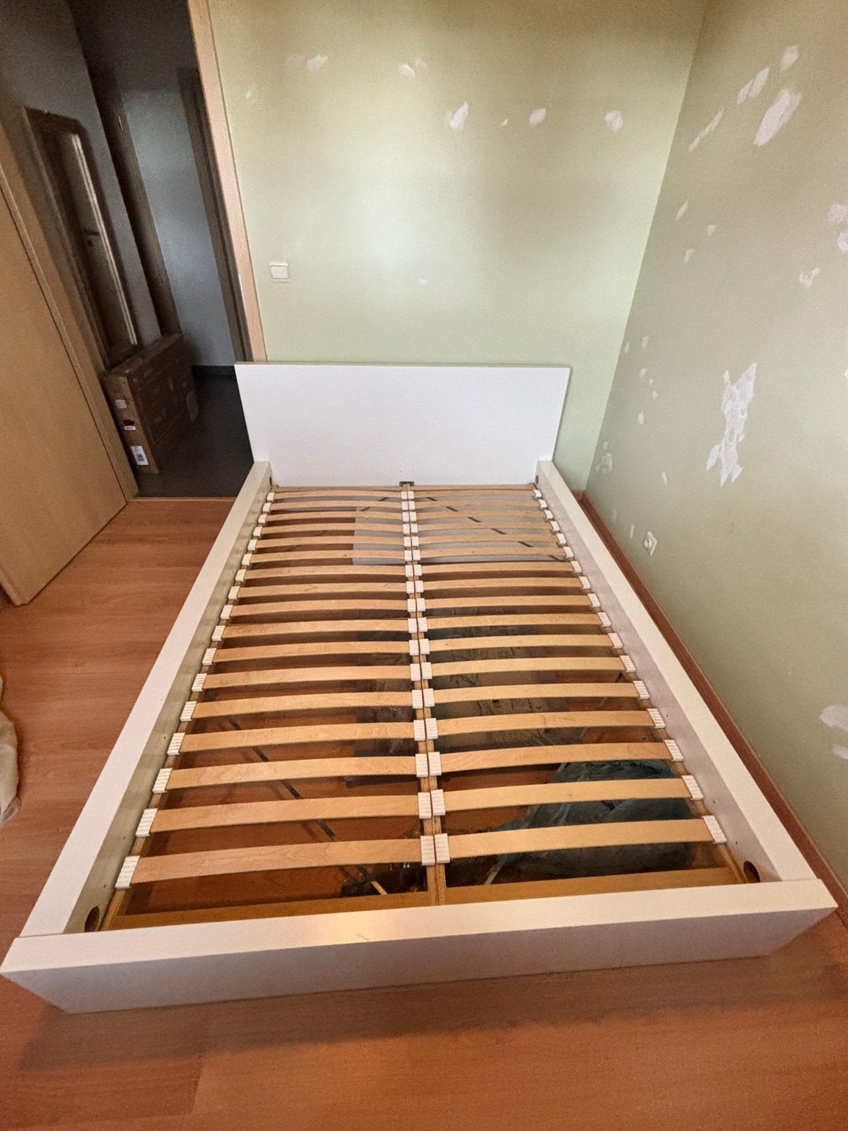 Lit deux personnes, Maison & Meubles, Chambre à coucher | Lits, 210 cm, Enlèvement, Utilisé, Crème