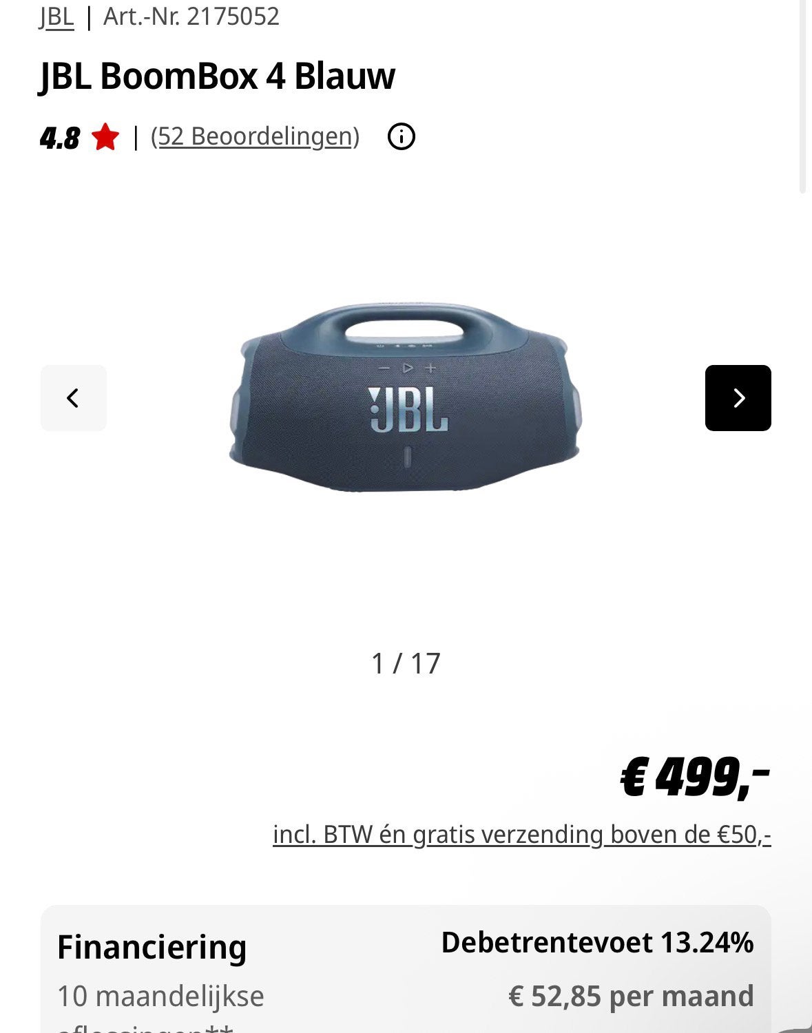 Jbl boombox 4, Ophalen, Bluetooth, JBL, Party speaker