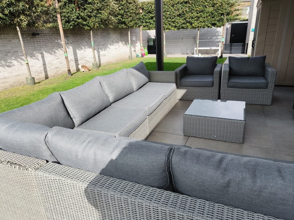 Bristol Armani loungeset, Ophalen, 6 zitplaatsen, Aluminium, Loungeset