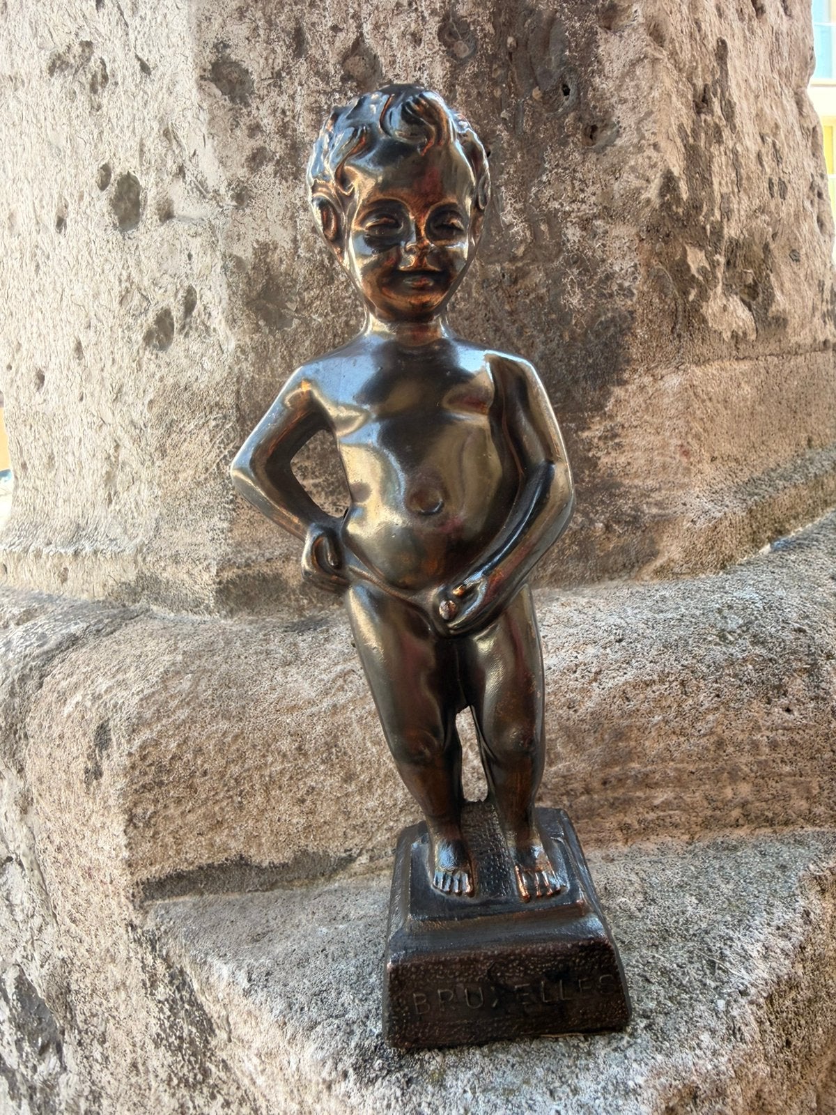 Bronzen beeld Manneken pis, Antiek en Kunst, Ophalen, Brons