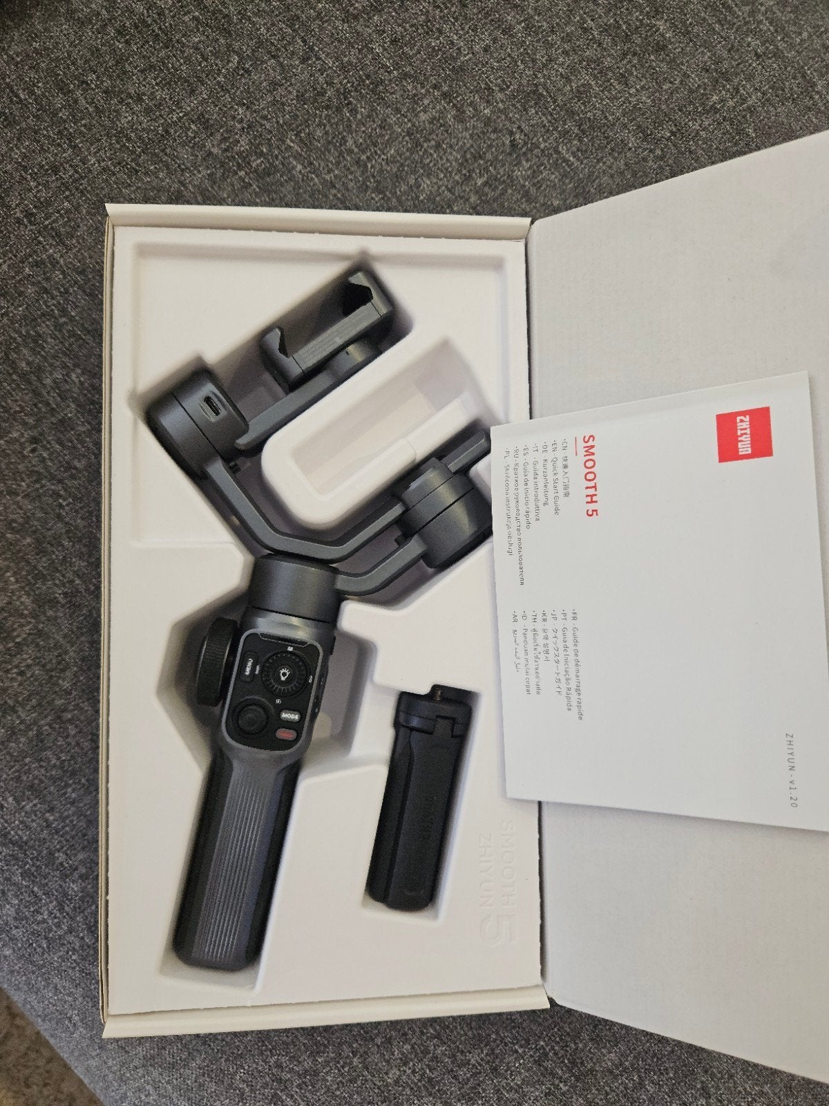 Zhiyun Tech SMOOTH 5, TV, Hi-fi & Vidéo, Photo | Trépieds & Rotules, Enlèvement, Bluetooth, Zhiyun