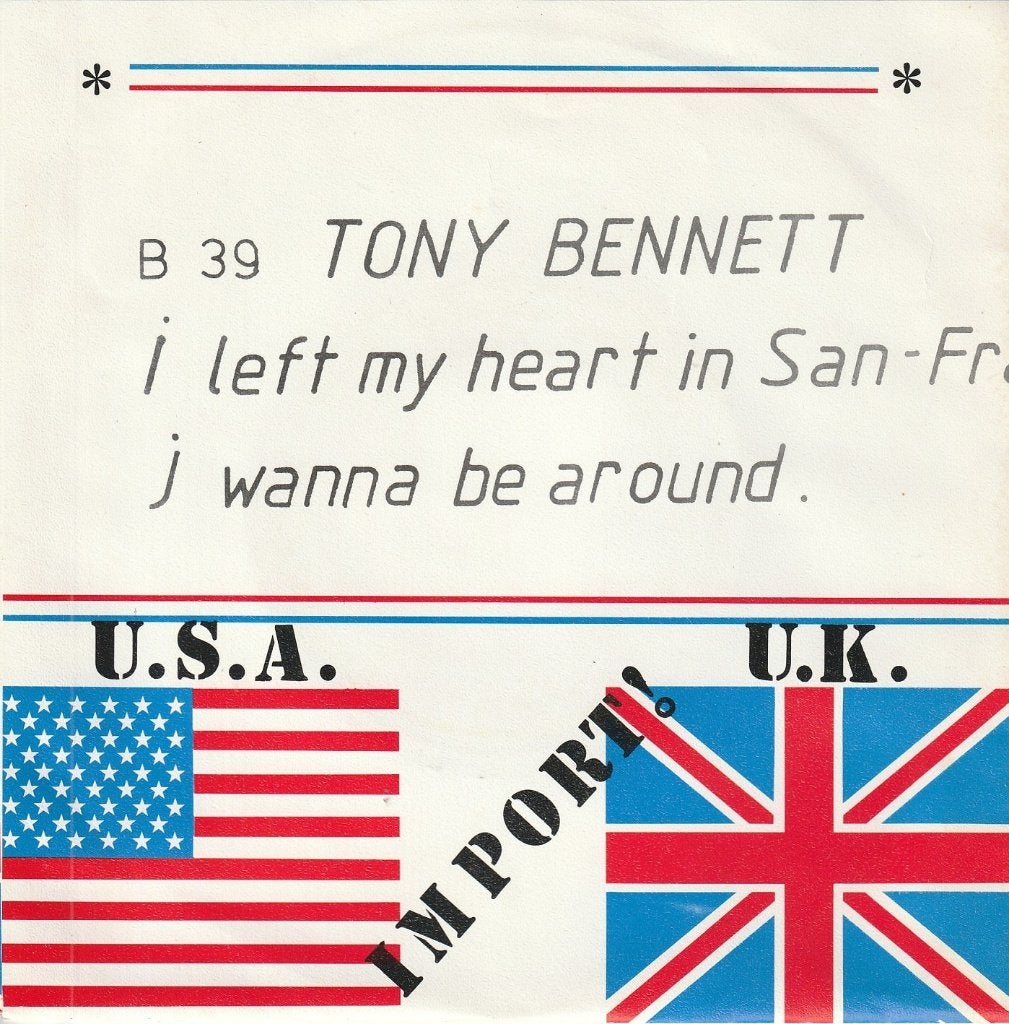 Tony Bennett - I left my heart in San Francisco, Cd's en Dvd's, Vinyl Singles, Verzenden, 7 inch, Single, Fotohoes