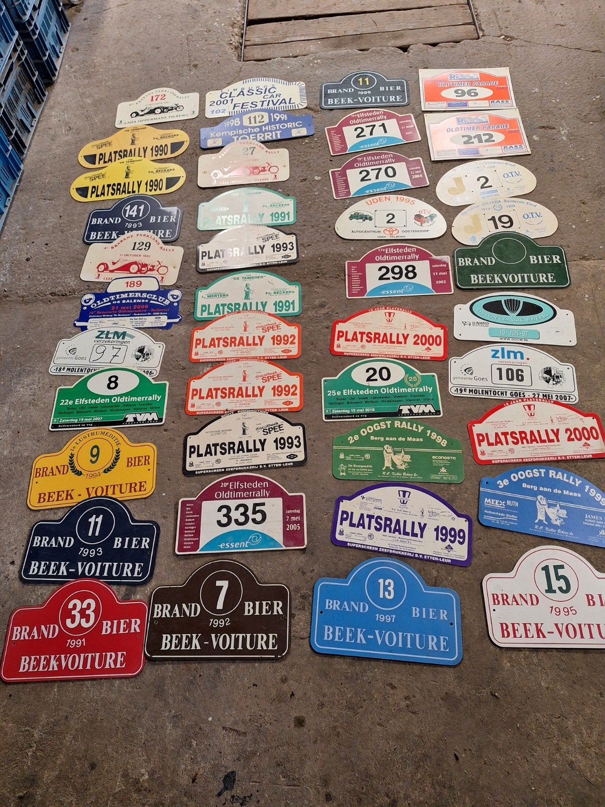 rally platen oldtimer, Ophalen of Verzenden