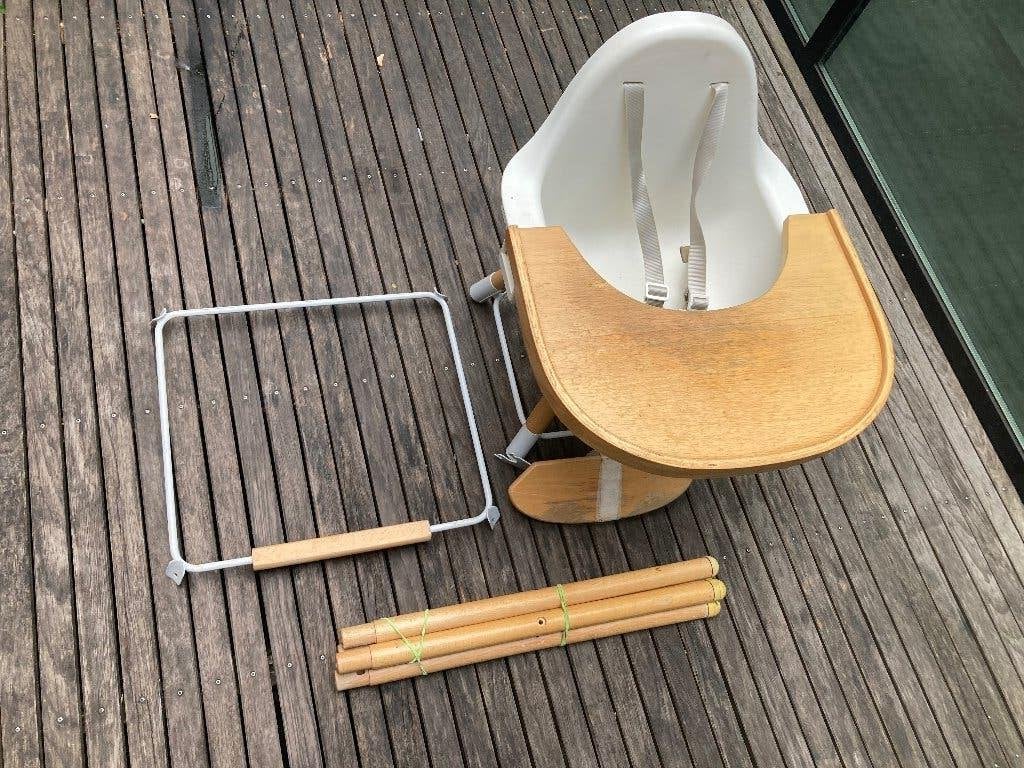 Childhome Kinderstoel Evolu 2 Wit/naturel, Kinderen en Baby's, Kinderstoelen, Ophalen, Gebruikt, Meegroeistoel, Afneembaar eetblad