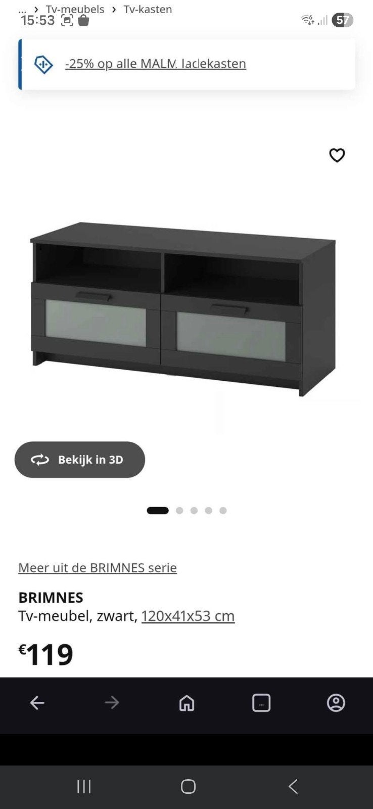 Brimnes tv meubel, Enlèvement ou Envoi
