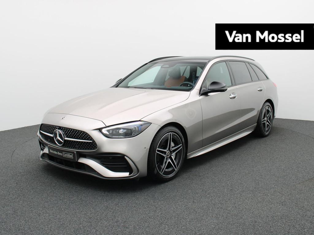 Mercedes-Benz C-Klasse 200 d AMG Line Estate + LEDER TWO TON, Autos, Argent ou Gris, Achat, Entreprise, Entretenue par le concessionnaire