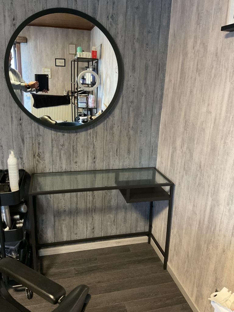 Lot de 2 Miroirs Ronds et 2 Tablettes en verres, Enlèvement, Utilisé