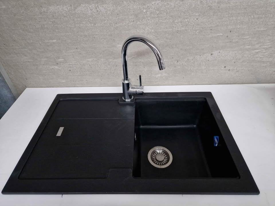 Spoelbak en mengkraan, Doe-het-zelf en Bouw, Ophalen, Nieuw, Chroom, Kraan