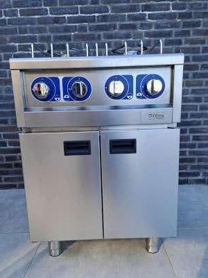 Poêle en inox, Electroménager, Cuisinières, Gaz, 85 à 90 cm, 4 zones de cuisson, Comme neuf
