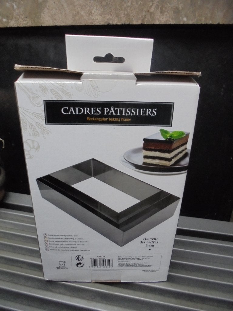 moules à gâteaux cadre patissier rectangulaires inox, Hobby en Vrije tijd, Taarten en Cupcakes maken, Ophalen, Nieuw, Taarten