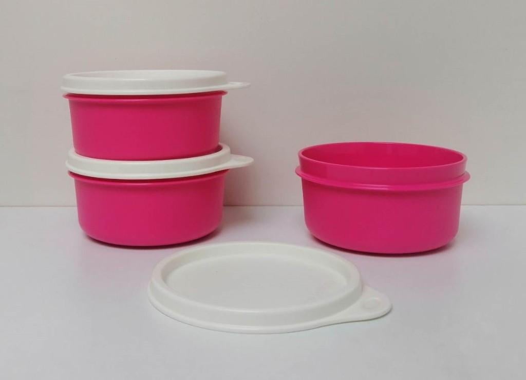 Tupperware™ « Bol Espace » 200 ml x 3 - rose et blanc, Maison & Meubles, Cuisine| Tupperware, Neuf, Boîte, Blanc, Violet, Envoi
