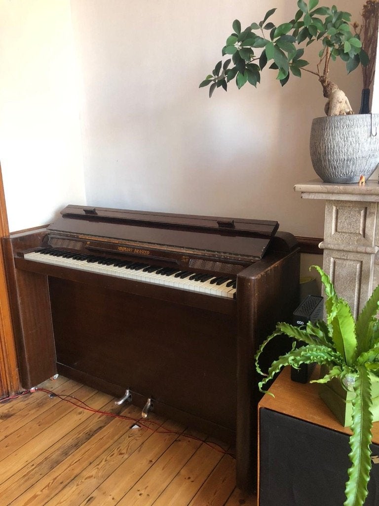 Piano (Minipiano Brasted) spinet, Musique & Instruments, Pianos, Enlèvement, Utilisé, Brun, Autres types