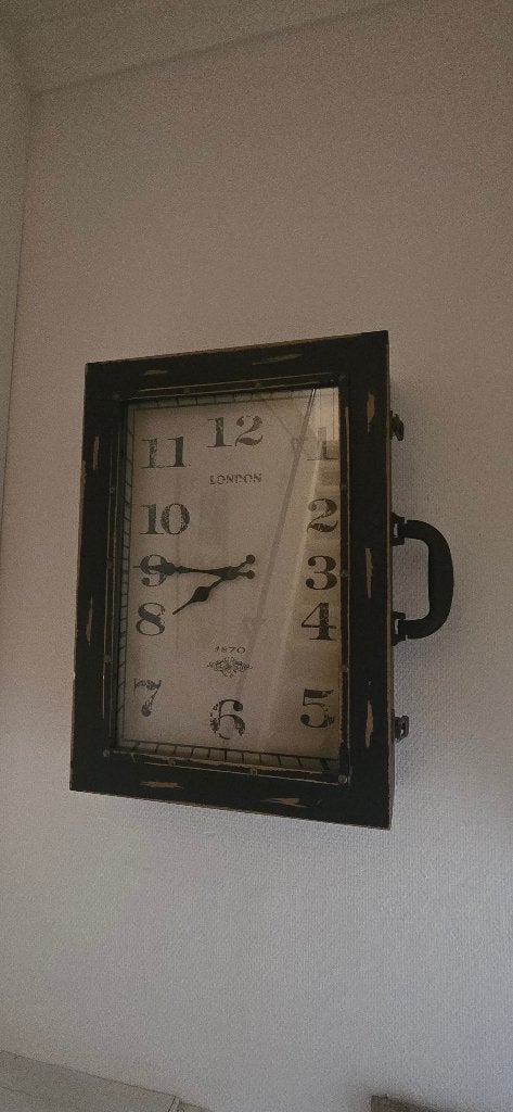 Horloge vintage, Enlèvement, Comme neuf, Bois, Marron