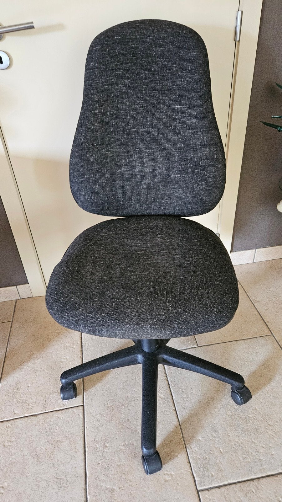 Verstelbare bureaustoel te koop, Ophalen, Gebruikt, Grijs, Bureaustoel
