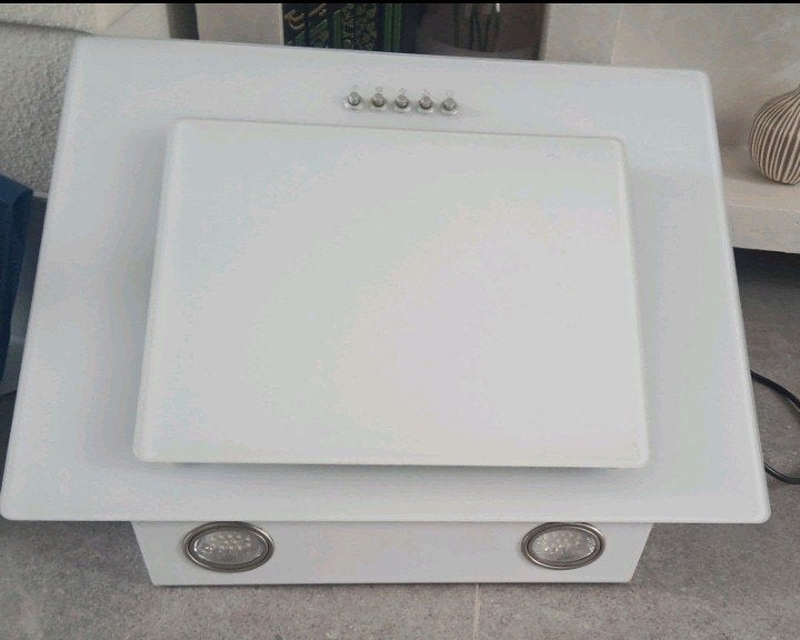 Afzuigkap melkglas ledlicht zeer goede staat, Ophalen, Vlakschermkap