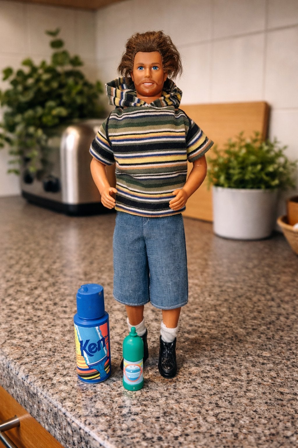 Poupée Mattel Shaving Fun Ken de 1994 son acc d'origine, Enlèvement ou Envoi, Poupée