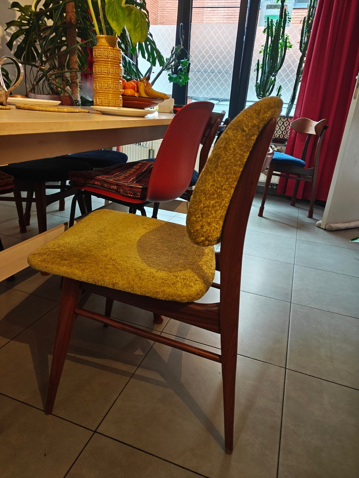 chaises de salle à manger vintage 3 Milan Louis van Teeffele, Maison & Meubles, Enlèvement, Trois