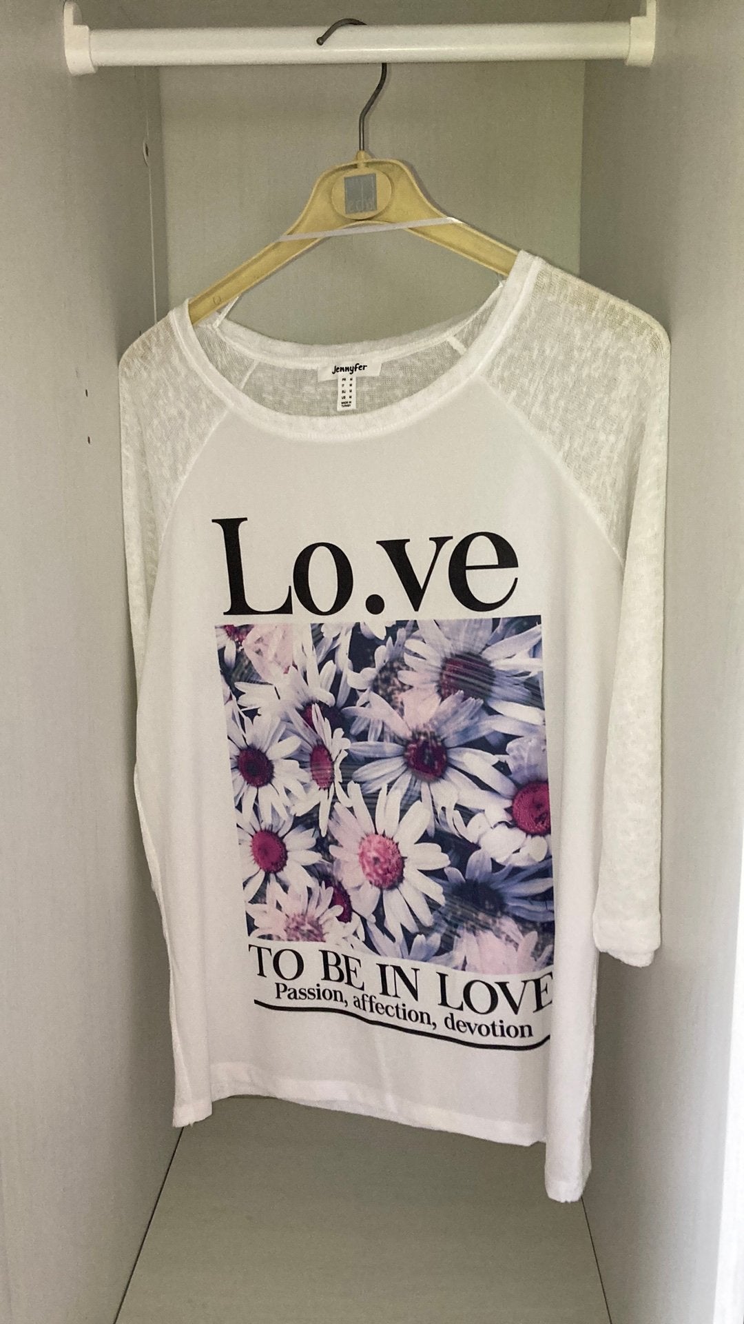Jennyfer blouse met patroon, Kleding | Dames, T-shirts, Maat 38/40 (M), Wit, Ophalen of Verzenden, Zo goed als nieuw