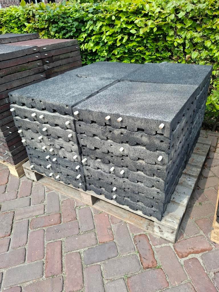 ️ ✅️Rubberen tegels 50x50x7,5 cm Speeltoestellen Stalmatten, Tuin en Terras, Tegels en Klinkers, Ophalen